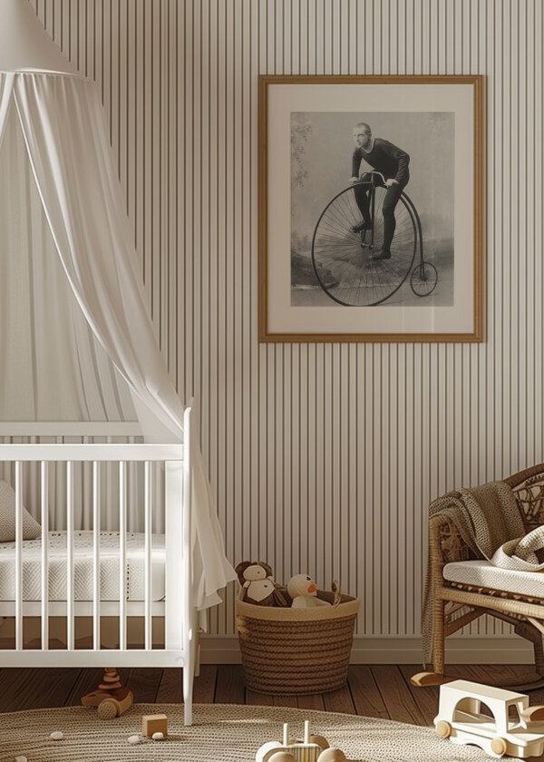 MAN POSEING ON HIS BICYCLE