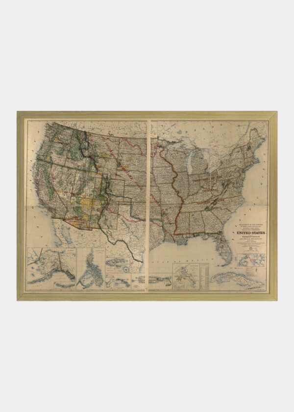 MAP OF USA K-066 1923