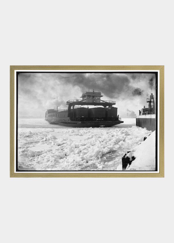 CAR FERRY, MICHIGAN CENTRAL, ENTERING SLIP, DETROIT RIVER 1880