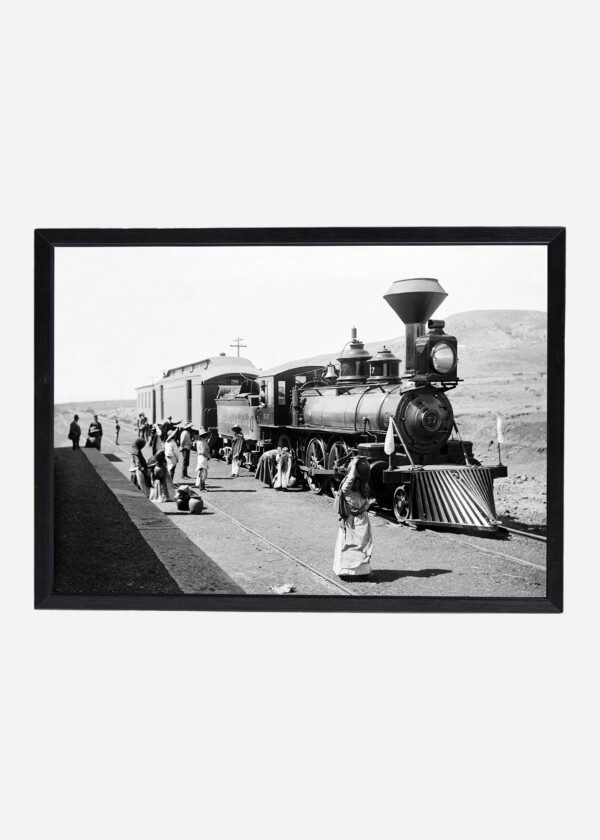 CENTRAL RAILWAY TRAIN AT STATION, MEXICO 1897