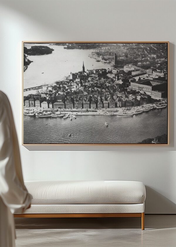 AERIAL VIEW OLD TOWN, STOCKHOLM