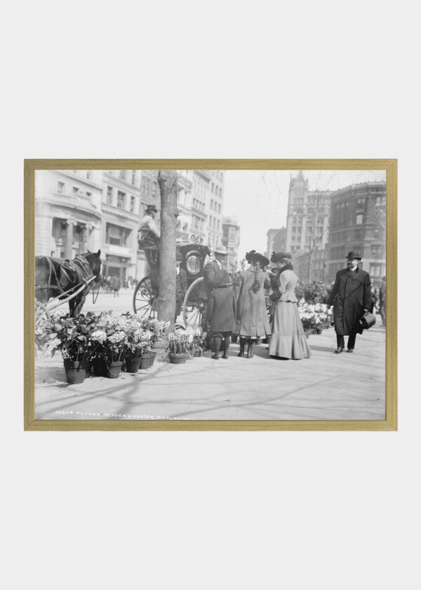 FLOWER VENDER'S EASTER DISPLAY, NEW YORK 1904