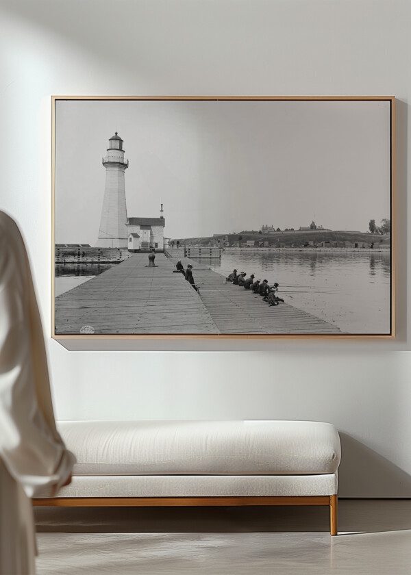 LIGHT HOUSE AND FORT ONTARIO, OSWEGO, N.Y. 1900