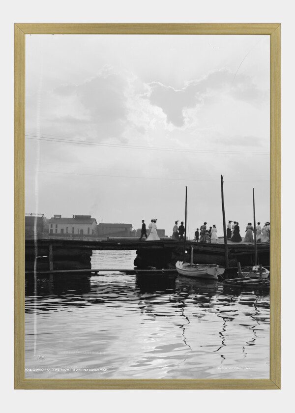 GOING TO THE NIGHT BOAT, PETOSKEY MICHIGAN 1906