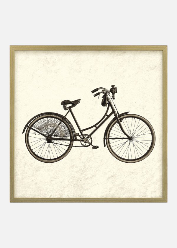 BICYCLE ON BEIGE BACKGROUND