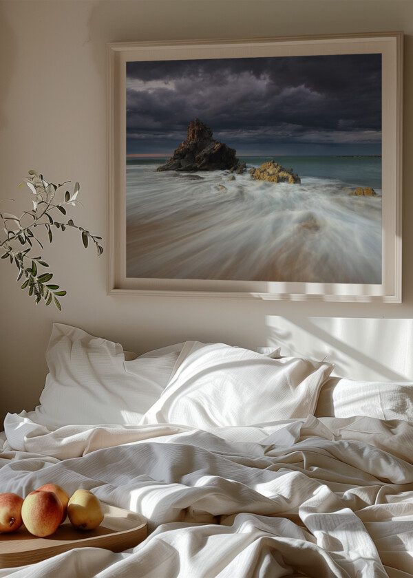 WAVES AGAINST BEACH