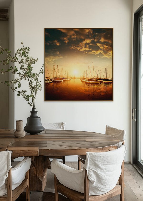 SAILBOATS IN SUNRISE