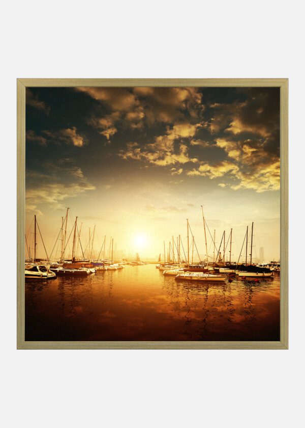 SAILBOATS IN SUNRISE