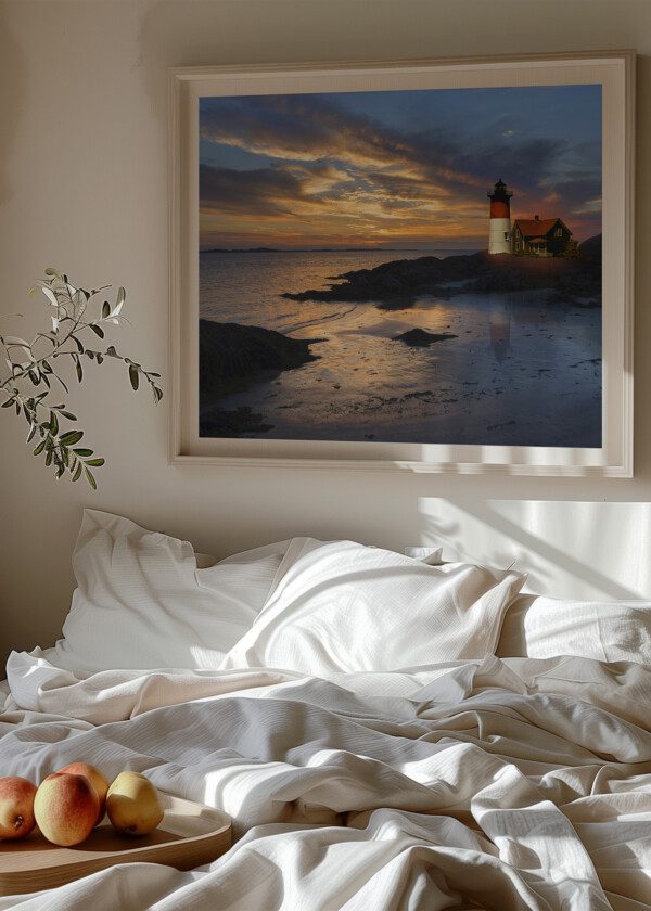 LIGHTHOUSE IN EVENING LIGHT