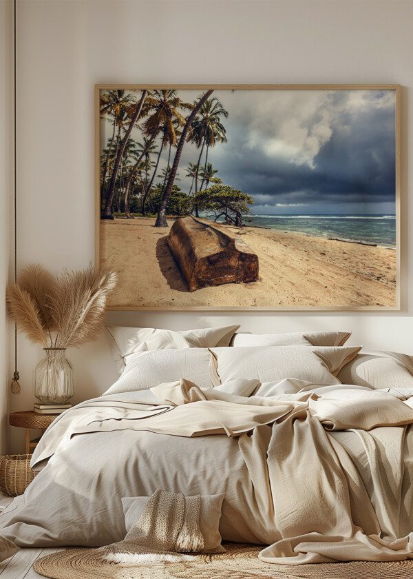 BOAT ON SANDY BEACH