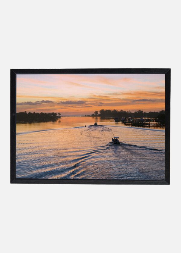 BOATS IN THE SUNSET