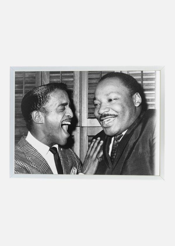 THE REV. DR. MARTIN LUTHER KING AND ENTERTAINER SAMMY DAVIS JR. SHARE A LAUGH IN DAVIS' DRESSING ROOM AT NEW YORK'S MAJESTIC THE