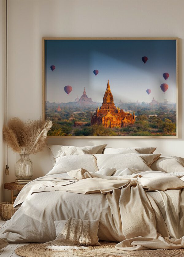 HOT AIR BALLOONS OVER ASIAN TEMPLES