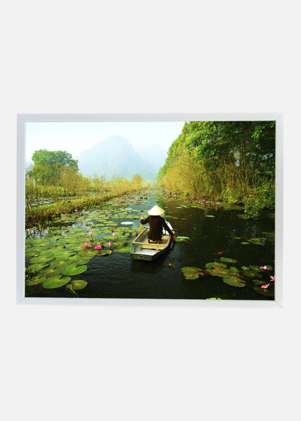 ASIAN RIVER BY BOAT
