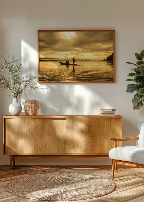 FISHERMAN AT SUNSET