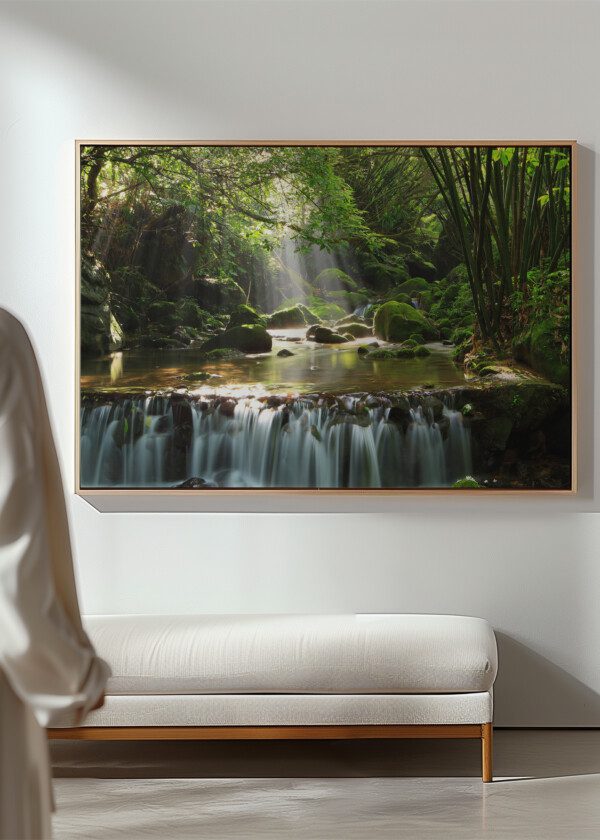 SMALL WATERFALL IN THE FOREST