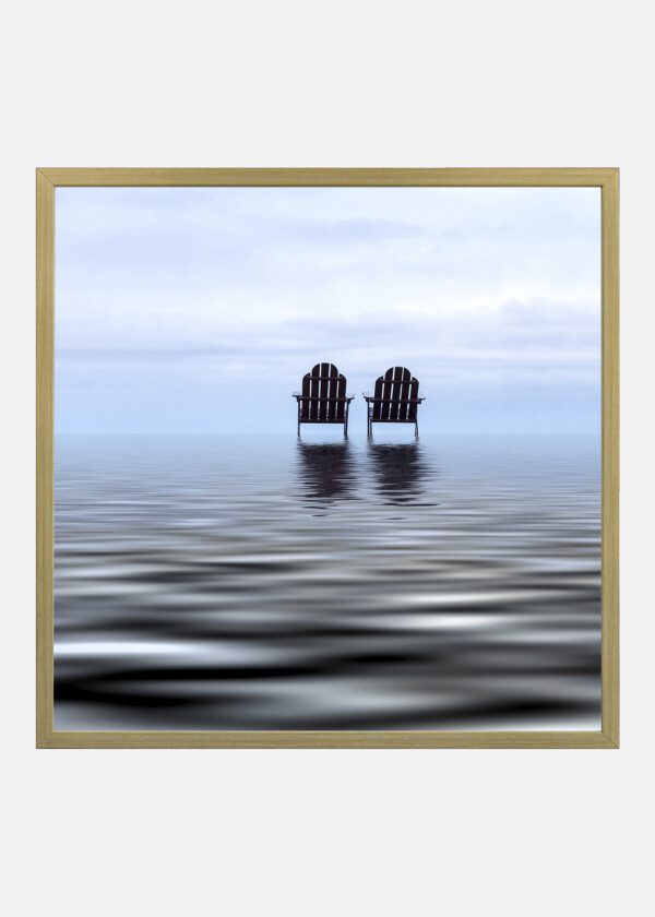 SUN LOUNGERS IN THE WATER