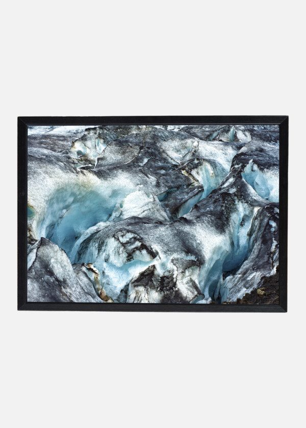 ICELANDIC GLACIER ICE WITH A INCREDIBLY VIVID COLORS