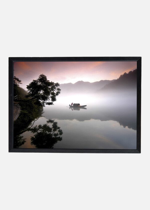 CHINESE BOAT IN FOG