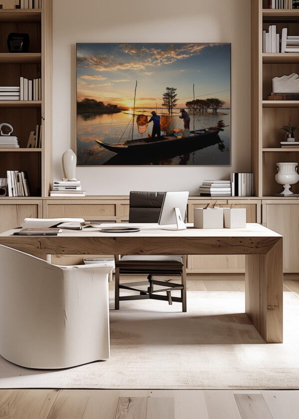 FISHERMAN IN BOAT