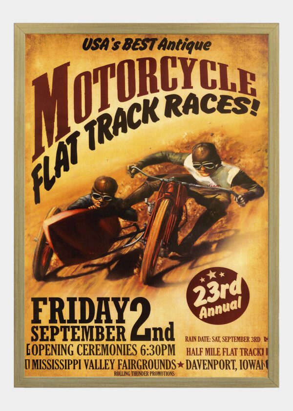 MOTORCYCLE FLAT TRACK RACES