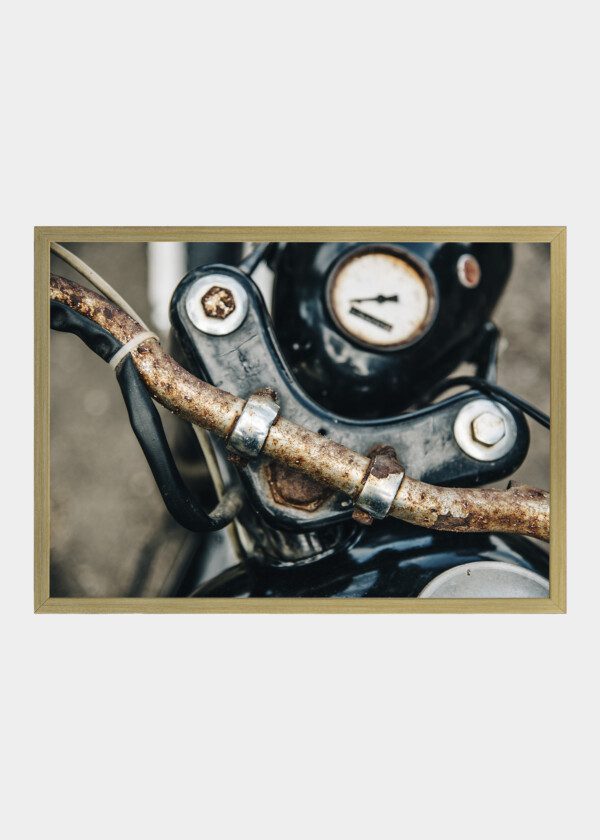 RUSTY MOTORCYCLE HANDLEBAR
