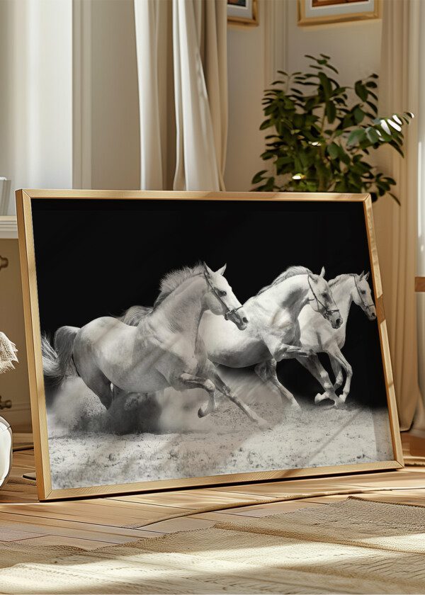 THREE WHITE HORSES