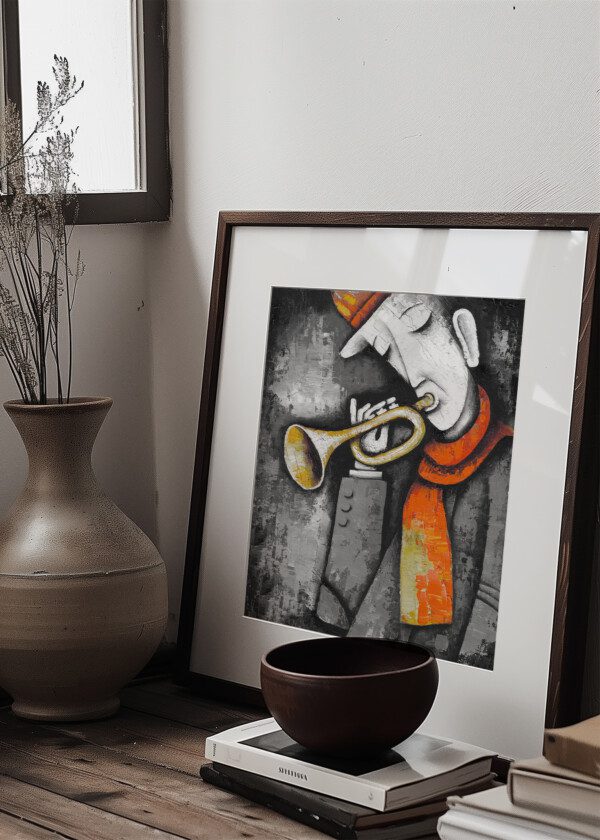 PAINTING TRUMPET PLAYER