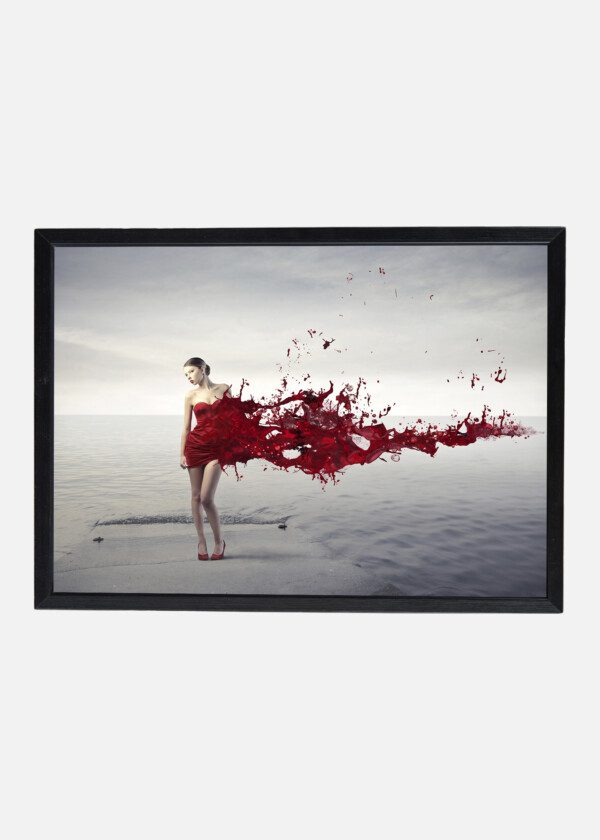 WOMAN IN RED DRESS