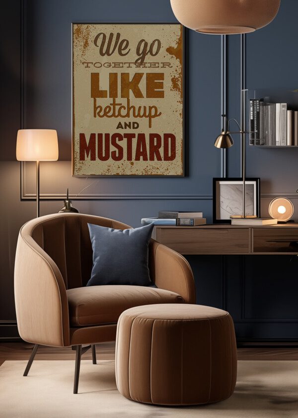 SIGN. LIKE KETCHUP AND MUSTARD