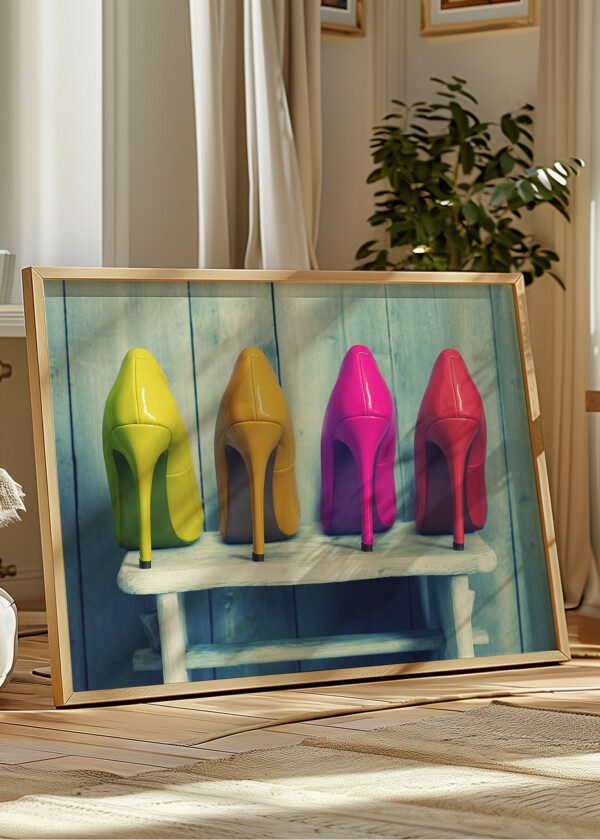 HIGH-HEELED SHOES WITH COLOR