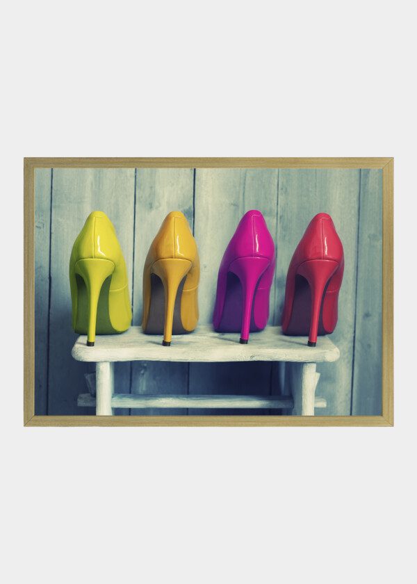 HIGH-HEELED SHOES WITH COLOR