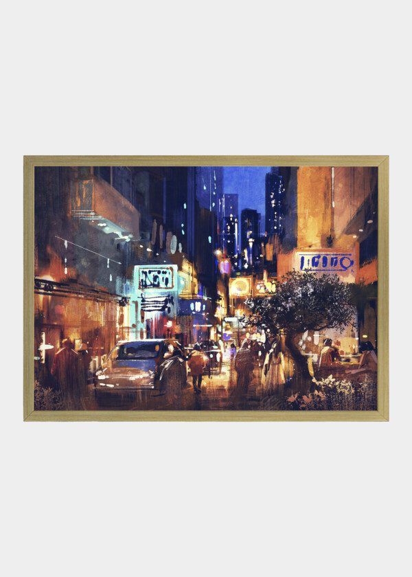 ILLUSTRATION EVENING IN THE CITY