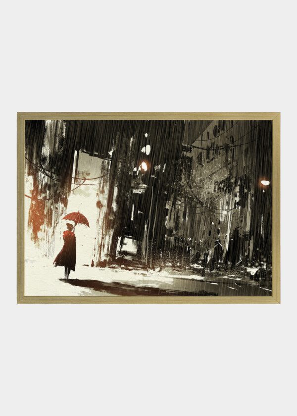 PAINTING. A RAINY DAY