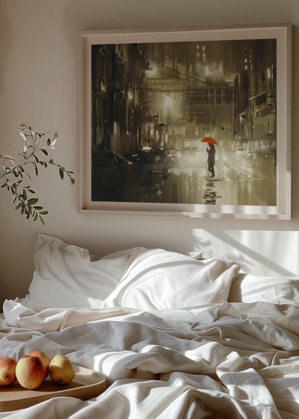 PAINTING. A RAINY EVENING
