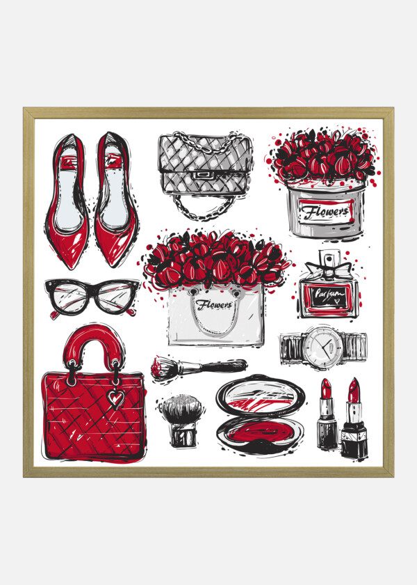 ILLUSTRATION. WOMEN'S SHOES ETC.