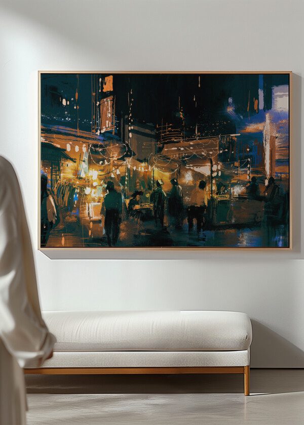 ILLUSTRATION. EVENING IN THE CITY