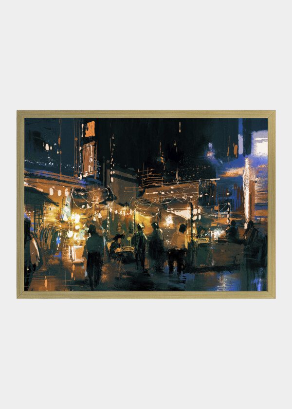 ILLUSTRATION. EVENING IN THE CITY