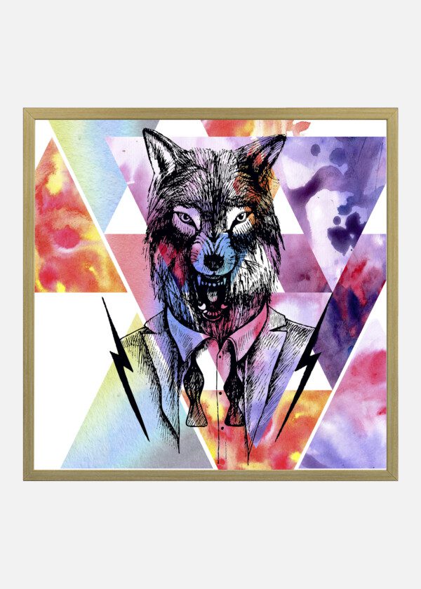 ILLUSTRATION. WOLF IN SHIRT