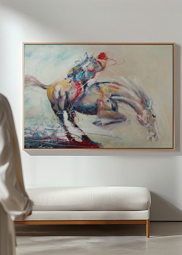 ILLUSTRATION. HORSE AND RIDER