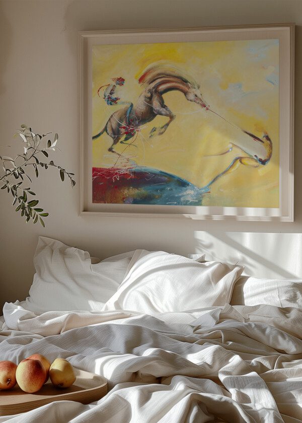ILLUSTRATION. HORSE AND RIDER