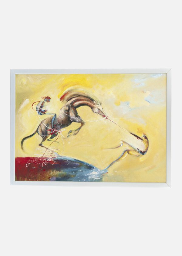 ILLUSTRATION. HORSE AND RIDER