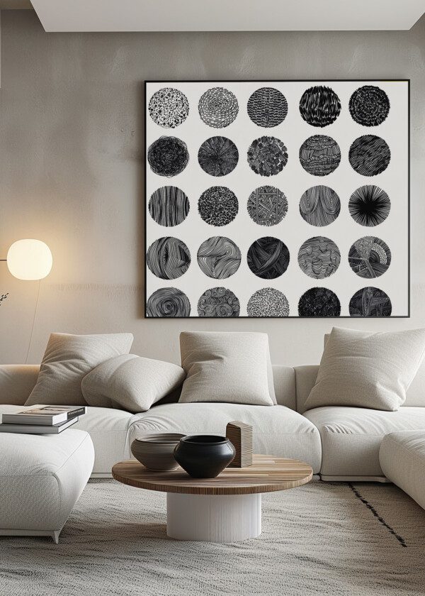ILLUSTRATION. BLACK CIRCLES