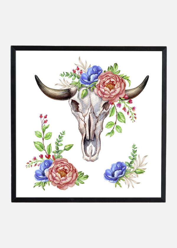 ILLUSTRATION. COCRANIUM WITH ROSES