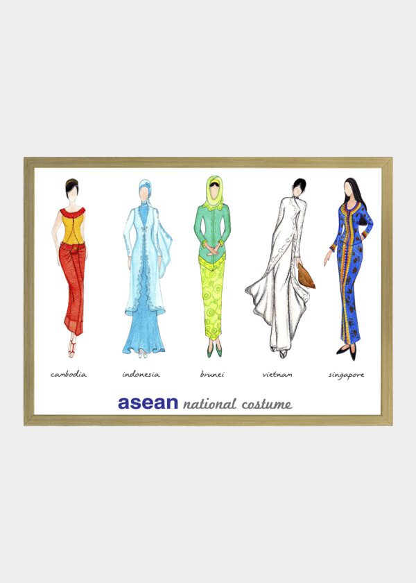 ILLUSTRATION. FASHION DRAWING, CLOTHES FROM ASIA