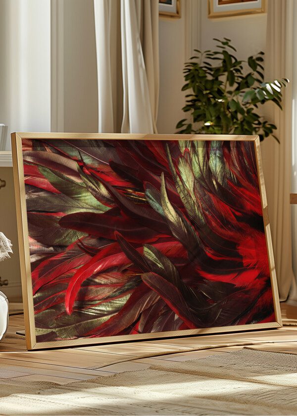 RED AND GOLD FEATHERS