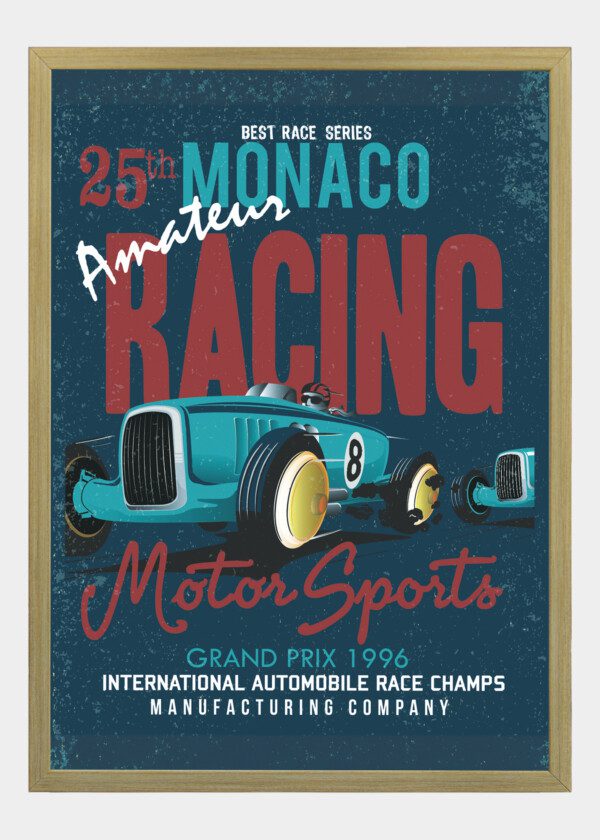 POSTER MONACO RACING