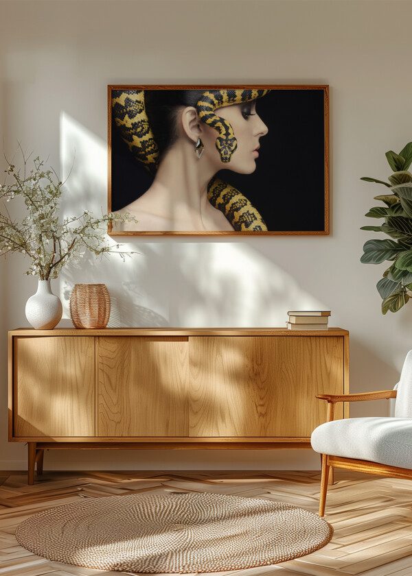 MODEL WITH SNAKE
