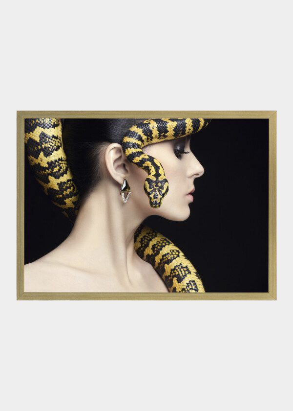 MODEL WITH SNAKE
