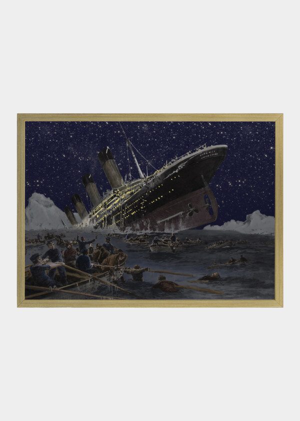ILLUSTRATION. TITANIC SINKS